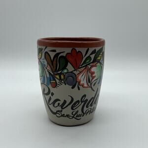 Tonala Mexican Pottery Red ware Coffee Mug San Luis Potosi Riaverde 16 Oz